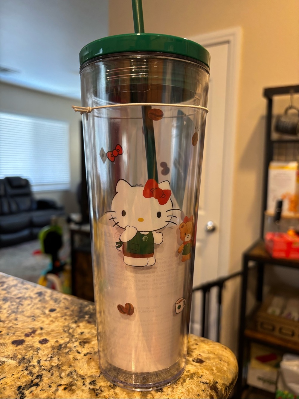 Starbucks x Hello Kitty Clear Double-Wall Tumbler with Dark green